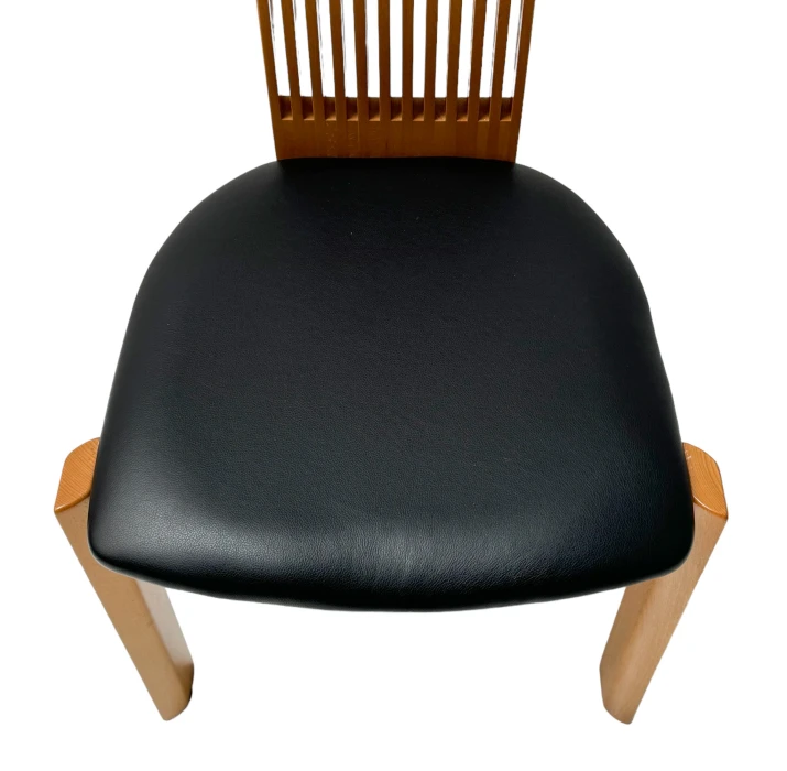 Post-Modern Slatted High Back Dining Room Chairs by Pietro Costantini, 1980s